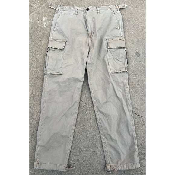 American Eagle Outfitters Other - American Eagle Pants Men Size 32x28 Tan Beige Cargo Straight Outdoors Hiking
